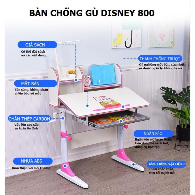Bàn Học Thông Minh Chống Gù Chống Cận DISNEY 800 giá sách lớn_Bàn ghế học sinh _MOMOMART | BigBuy360 - bigbuy360.vn
