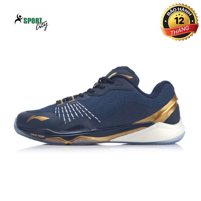 Giày cầu lông nam Lining AYAN013-5 mẫu mới đế kếp chơi được cả sân bê tông dành cho nam màu đen viền vàng đủ size