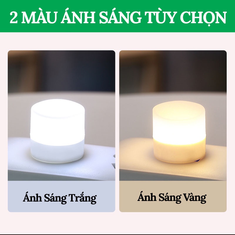 Đèn Ngủ Led Mini đầu sử dụng USB - Đèn ngủ bảo vệ mắt nhỏ gọn tiện dụng thích hợp các đầu cắm có USB - TuHaiStore