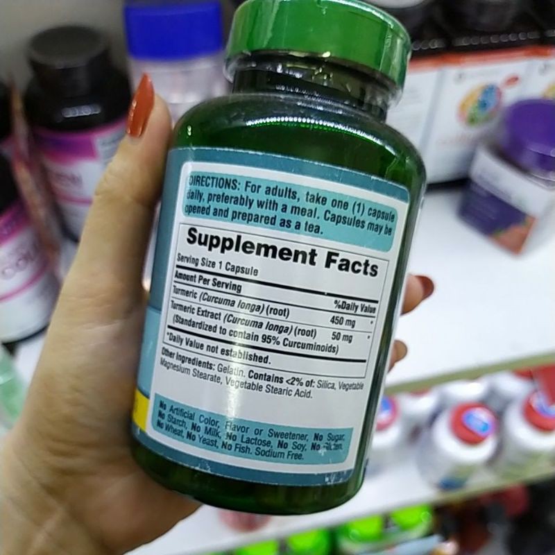 Tinh Chất Nghệ Vàng Puritan's Pride Turmeric Curcumin 500mg 180 viên | BigBuy360 - bigbuy360.vn