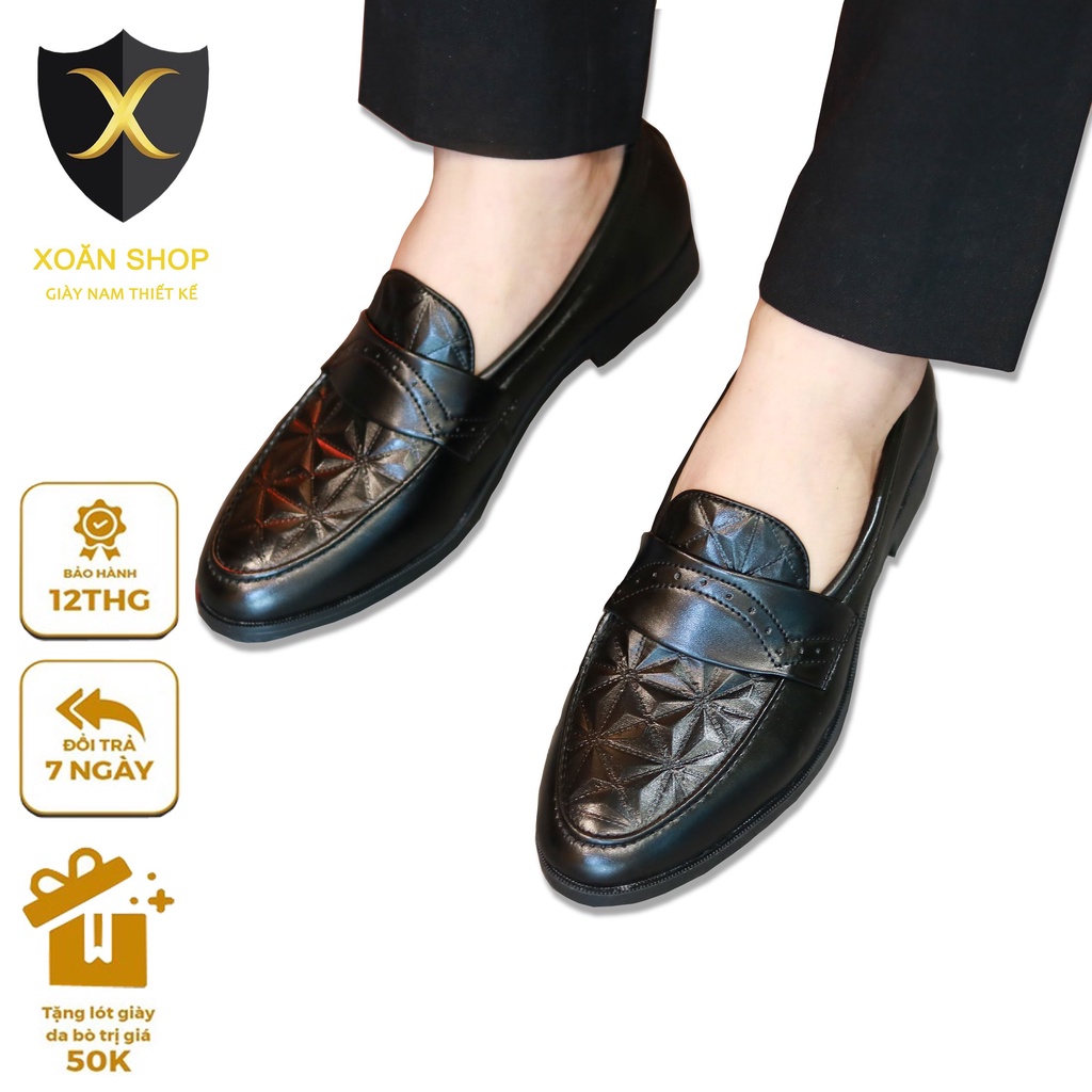Giày da nam, giày lười nam Xoăn shop G012