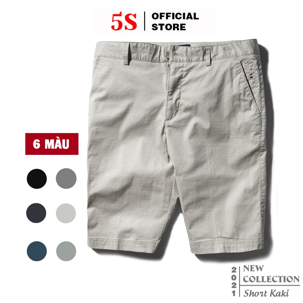 Quần Short Nam 5S (6 Màu) , Chất Liệu KaKi Cotton, Thấm Hút Mồ Hôi, Co Giãn Thoải Mái (QSK21002-02)