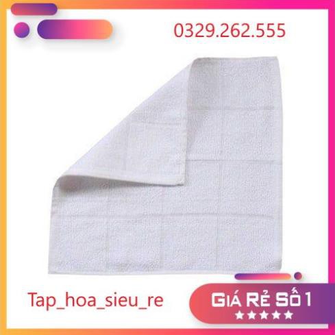 (Rẻ Vô địch) Khăn Lau Trắng Đa Năng Chất Liệu Cotton Sợi 20x20cm Khăn Trắng Lau Sạch Mọi Thứ