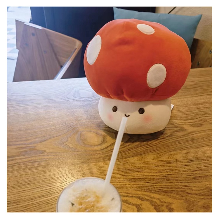 Hàng mới VềMINISO Gối Nhồi Bông Hình Cây Nấm Dễ Thương Gấu bông nấm dễ thương