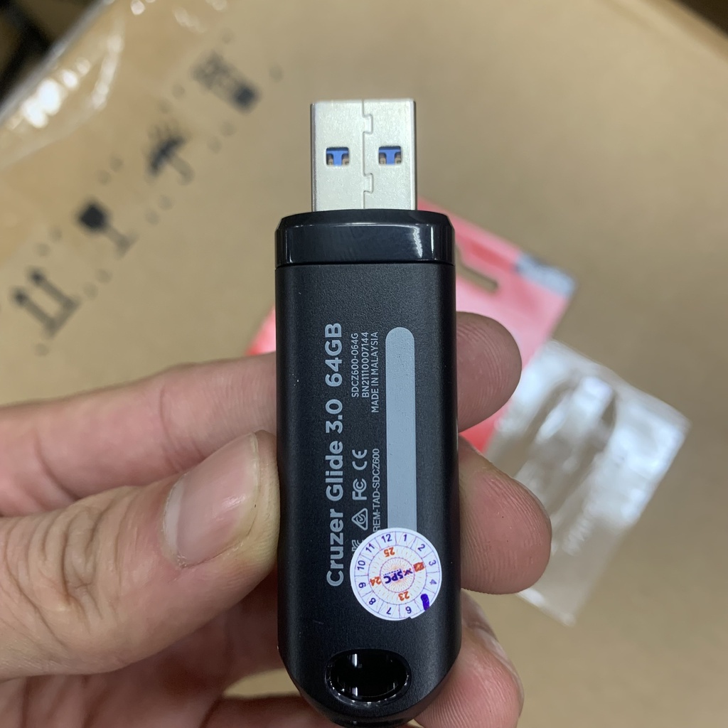 USB SanDisk 3.0, USB máy tính 64GB Cruzer Glide CZ600- Chính hãng bảo hành 5 năm