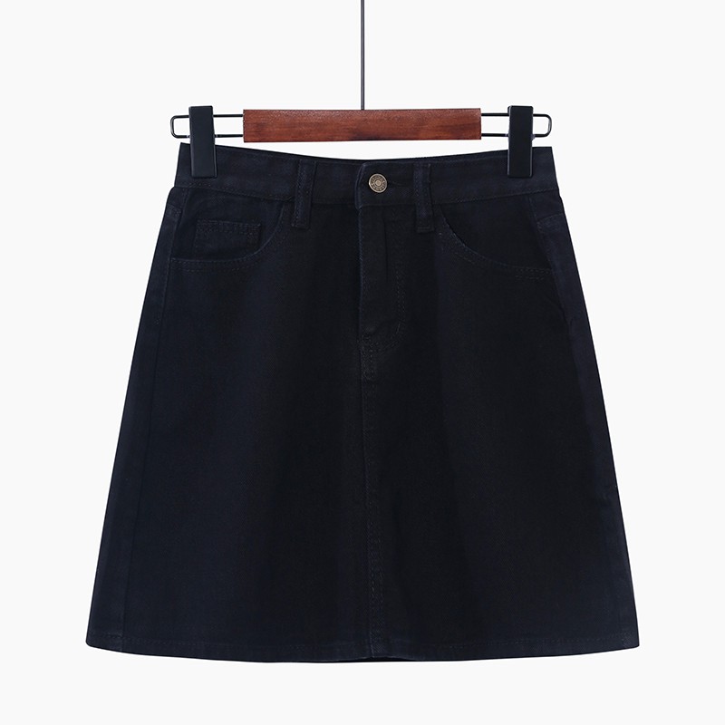 chân váy jean Dáng Chữ A Lưng Cao Kiểu Hàn Quốc Dễ Phối Đồ | BigBuy360 - bigbuy360.vn