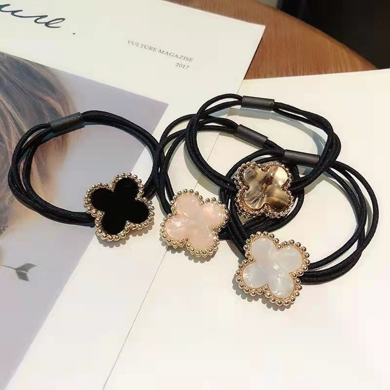 Dây Buộc Tóc Cao Su Co Giãn Tốt In Họa Tiết Hoa Đơn Giản Phong Cách Hàn Quốc Cho Nữ