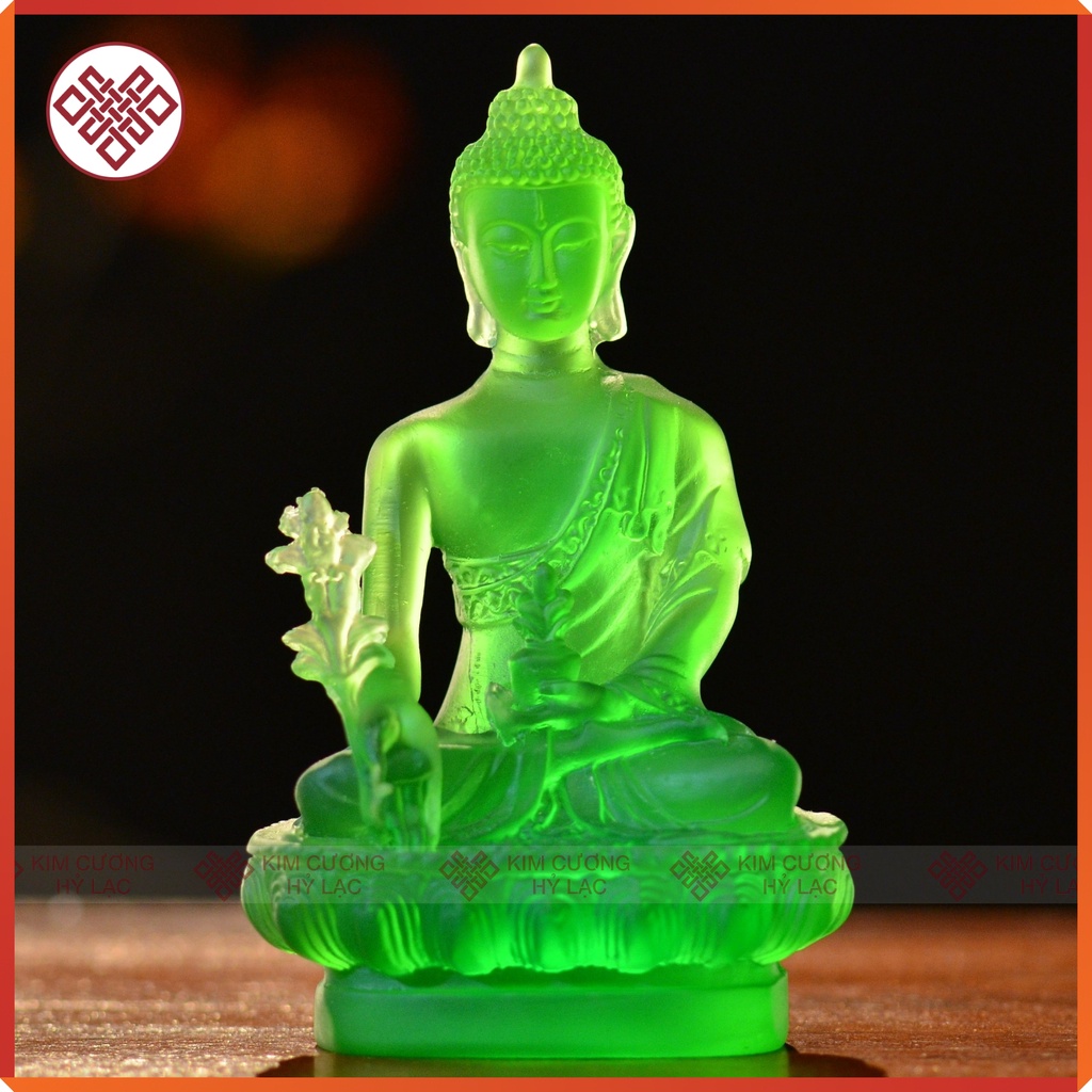 Tượng Phật Dược Sư [Kim Cương Hỷ Lạc] Màu Xanh Lá