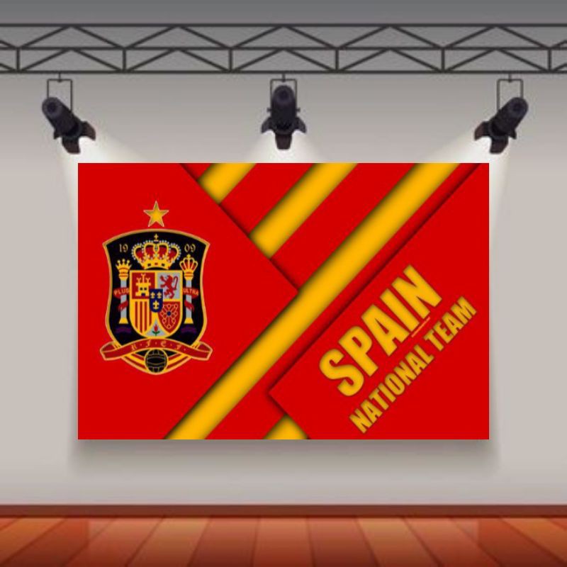 Tranh Treo Tường Hình Đội Tuyển Tây Ban Nha A3 + / Unframed