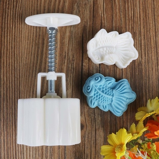 Khuôn làm bánh trung thu thiết kế hình cá 3D 65g