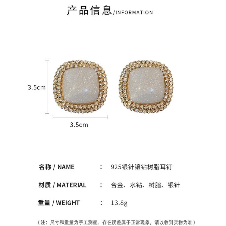 Khuyên Tai Kim Bạc S925 Phong Cách Hàn Quốc Đơn Giản Thời Trang Mới Cho Nữ