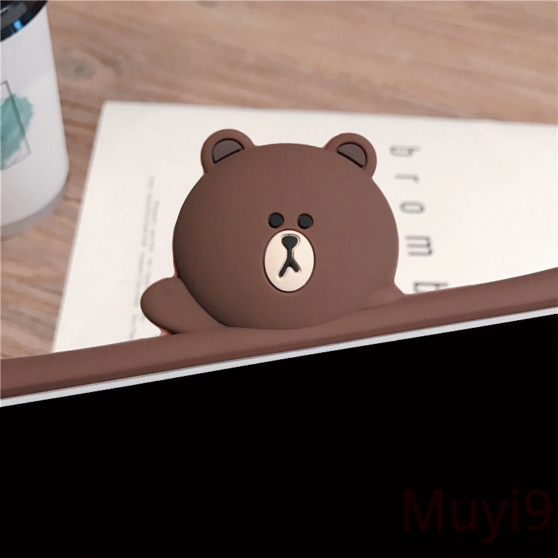 Ốp Máy Tính Bảng Có Giá Đỡ Hình Gấu Nâu Dễ Thương Cho ipad mini1/2/3 5 ipad5 AIr2 2019 ipad10.2 mini4/5 Nini Air5