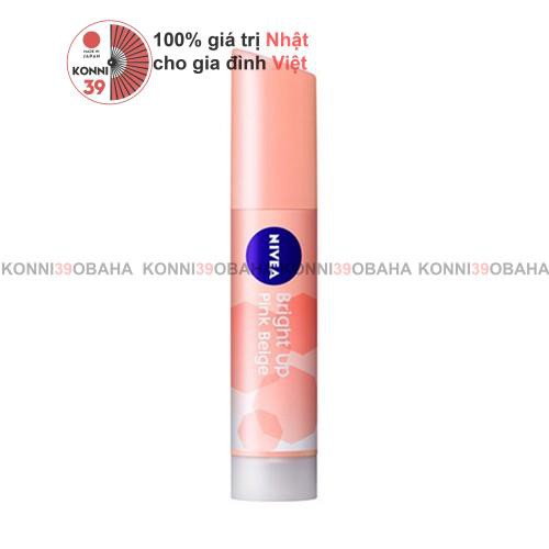 [Hàng Nhật nội địa] Son dưỡng môi Nivea Natural Color Bright Up chống nắng SPF20PA++ 3.5g