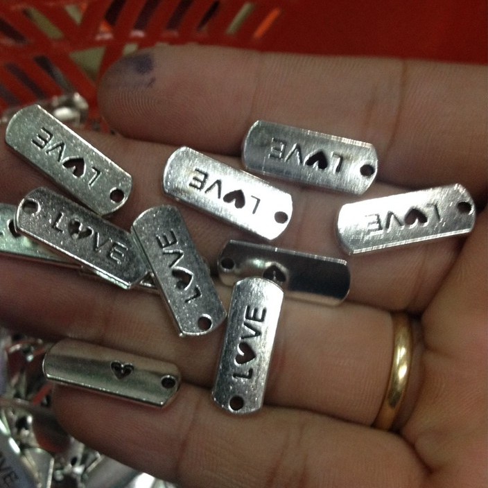 nguyên liệu Charm bạc cổ : thanh love : 23k / 50 gram / 1 gói [ nguyên liệu giá rẻ ]