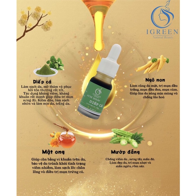 Serum Diếp Cá GIẢM MỤN, THÂM, SE KHÍT LỖ CHÂN LÔNG. | BigBuy360 - bigbuy360.vn