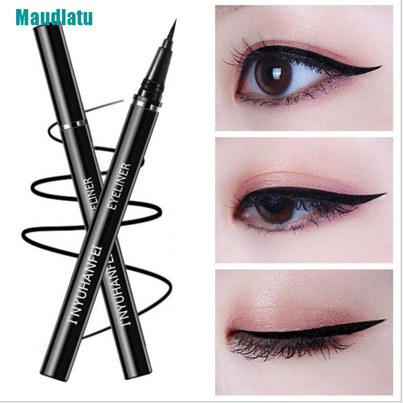 (Hàng Mới Về) Bút Kẻ Mắt Dạng Lỏng Màu Đen Lâu Trôi Chống Thấm Nước Maudlatu