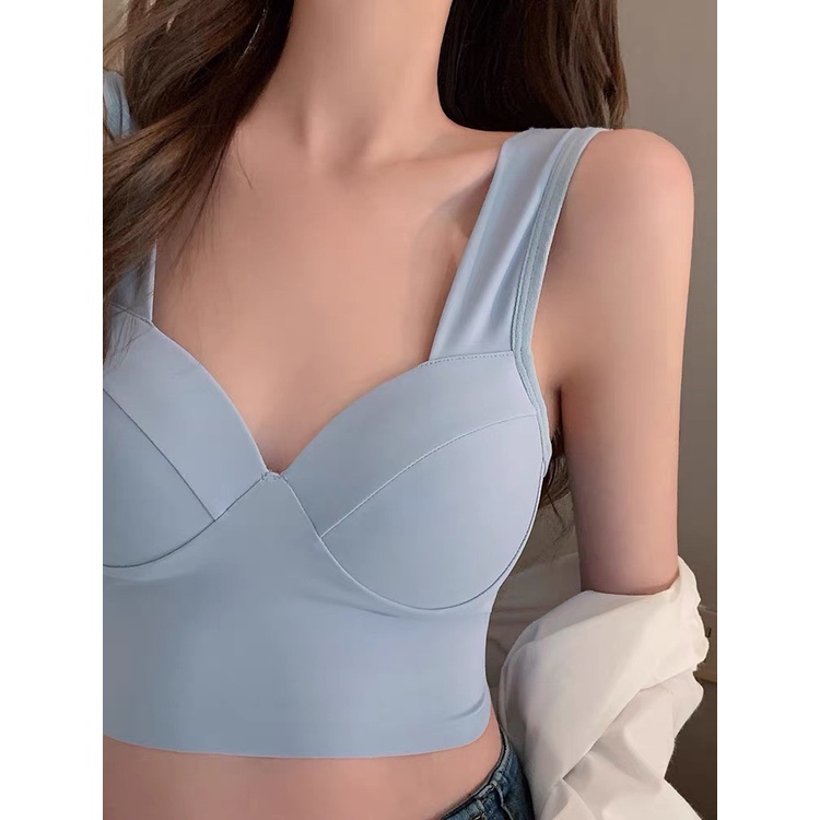 Áo Bra Su 2 Dây Bản To Dáng Coroptop Cúp Tròn Nâng Ngực , Quyến Rũ Sang Chảnh 582