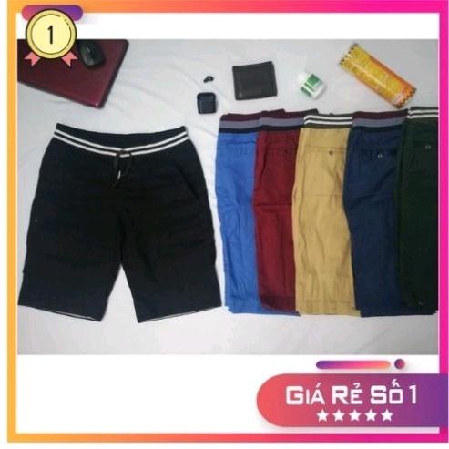 Quần Short Nam Lưng Thun Dây Rút Thời Trang Chất Vải KaKi Mềm Mịn