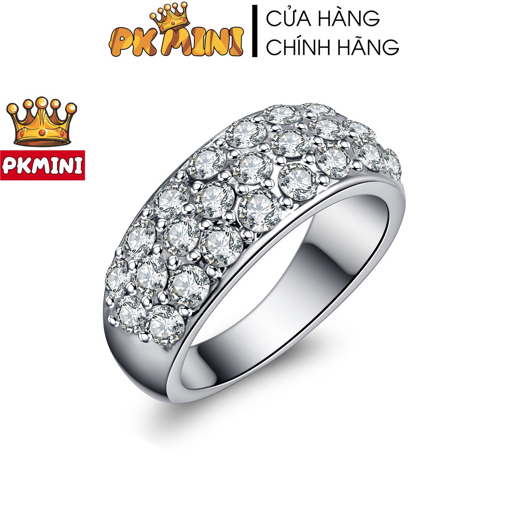 Nhẫn Chrome Hearts Titan Mạ Bạc Đính Ngọc Đủ Size