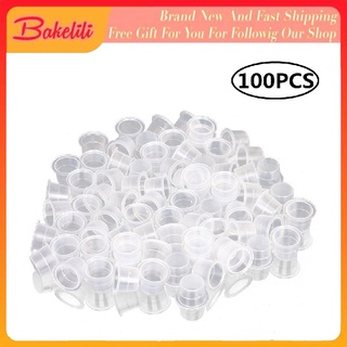 [Bakelili]Bộ 100 cốc nhựa đựng mực xăm