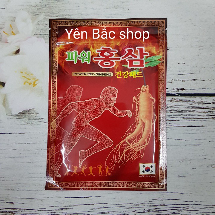 Cao dán hồng sâm hàn quốc Power 3 màu, gói 20 miếng - Hỗ trợ giảm đau lưng, đau vai gáy, căng cơ
