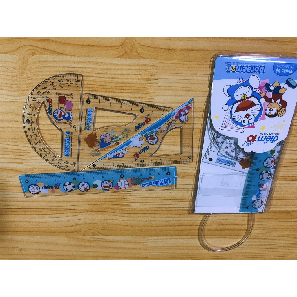 Bộ Thước Kẻ Êke Draemon điểm 10 TP-SR09/DO ( 1 bộ 4 thước như hình )