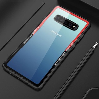 Ốp điện thoại samsung s10, s10e, s10+ lưng kính trong suốt,chống sốc cx08