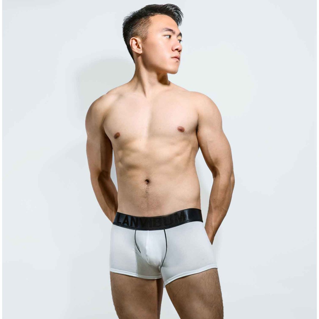 Quần boxer nam Lanvibum chất cotton thiên nhiên bảng lưng ánh kim BB10