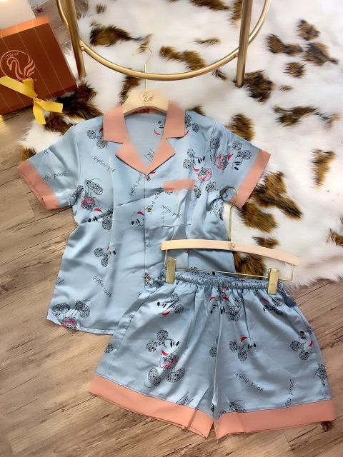 Đồ ngủ pijama lụa satin cao cấp