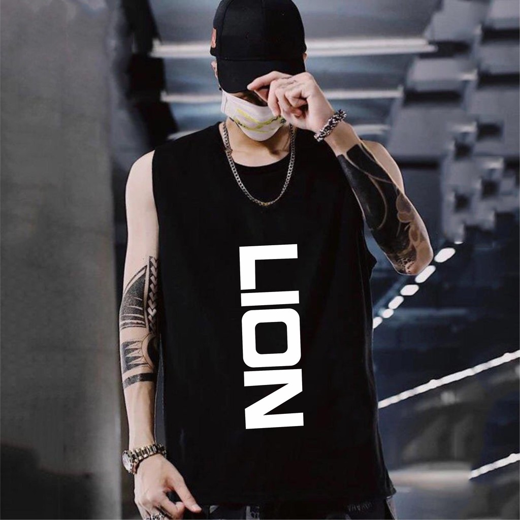 Áo Thể Thao TANKTOP LION Ba Lỗ Thun 4 Chiều Co Dãn 220 Cực Đẹp