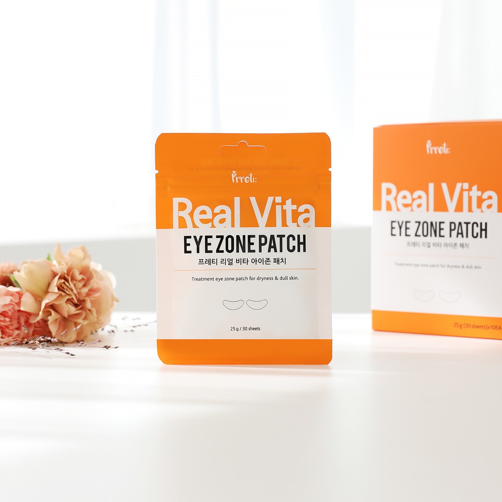 Mặt Nạ Dưỡng Ẩm Làm Sáng Ngăn Ngừa Lão Hoá Mắt Prreti Real Vita Eye Zone Patch