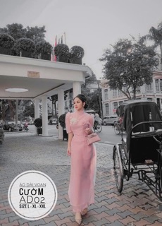 Bigsize Áo dài voan cườm AD02