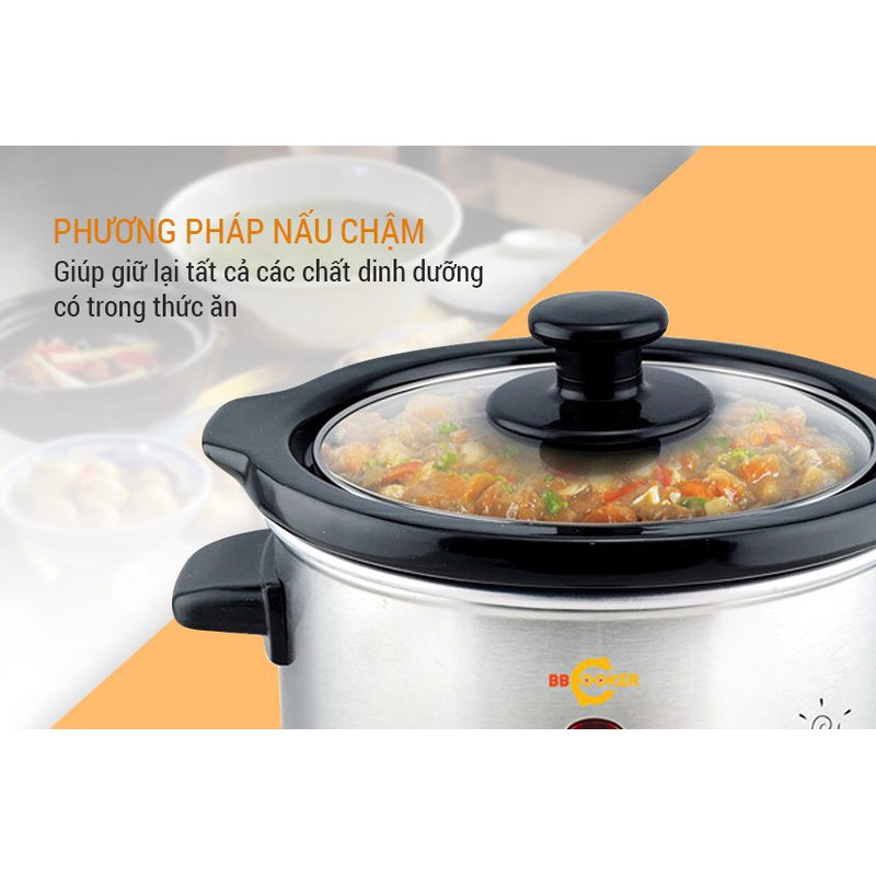 Nồi nấu chậm đa năng Hàn Quốc BBCooker 1.5L