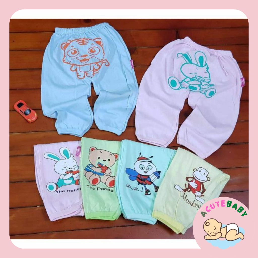 Quần rã đũng cotton in mông tha hồ bé yêu đóng bỉm