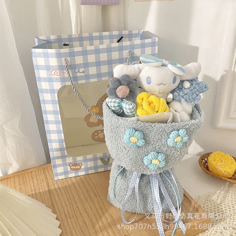 Bó Hoa Búp Bê Nhồi Bông Dễ Thương Dùng Làm Quà Tặng Cho Bạn Gái