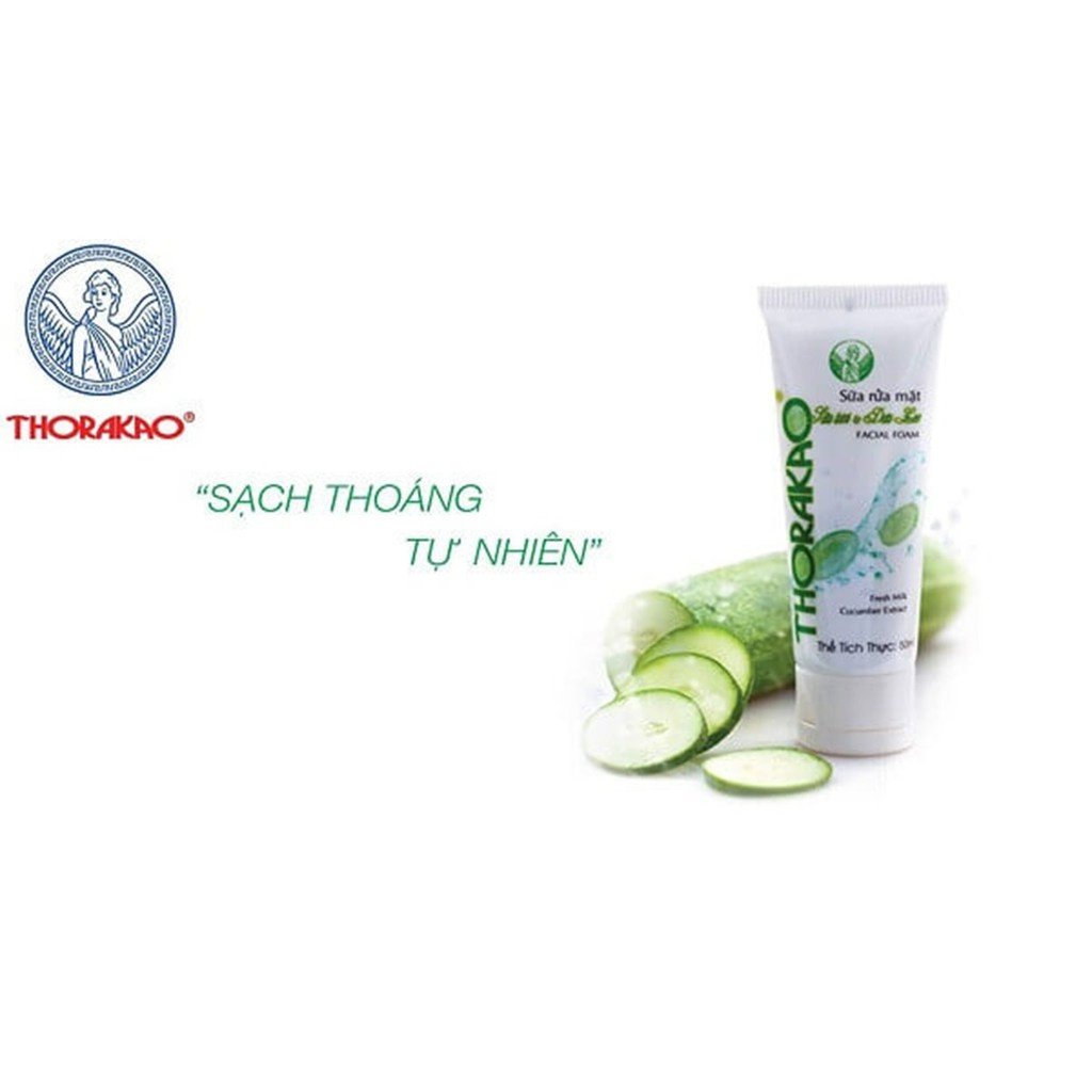Sữa rửa mặt sữa tươi và dưa leo Thorakao 100g