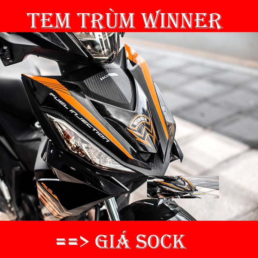 Tem Trùm Winner Đen Viền Cam