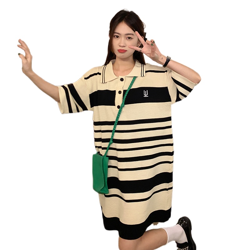 Đầm Thun POLO Ngắn Tay Thời Trang Nữ Tính