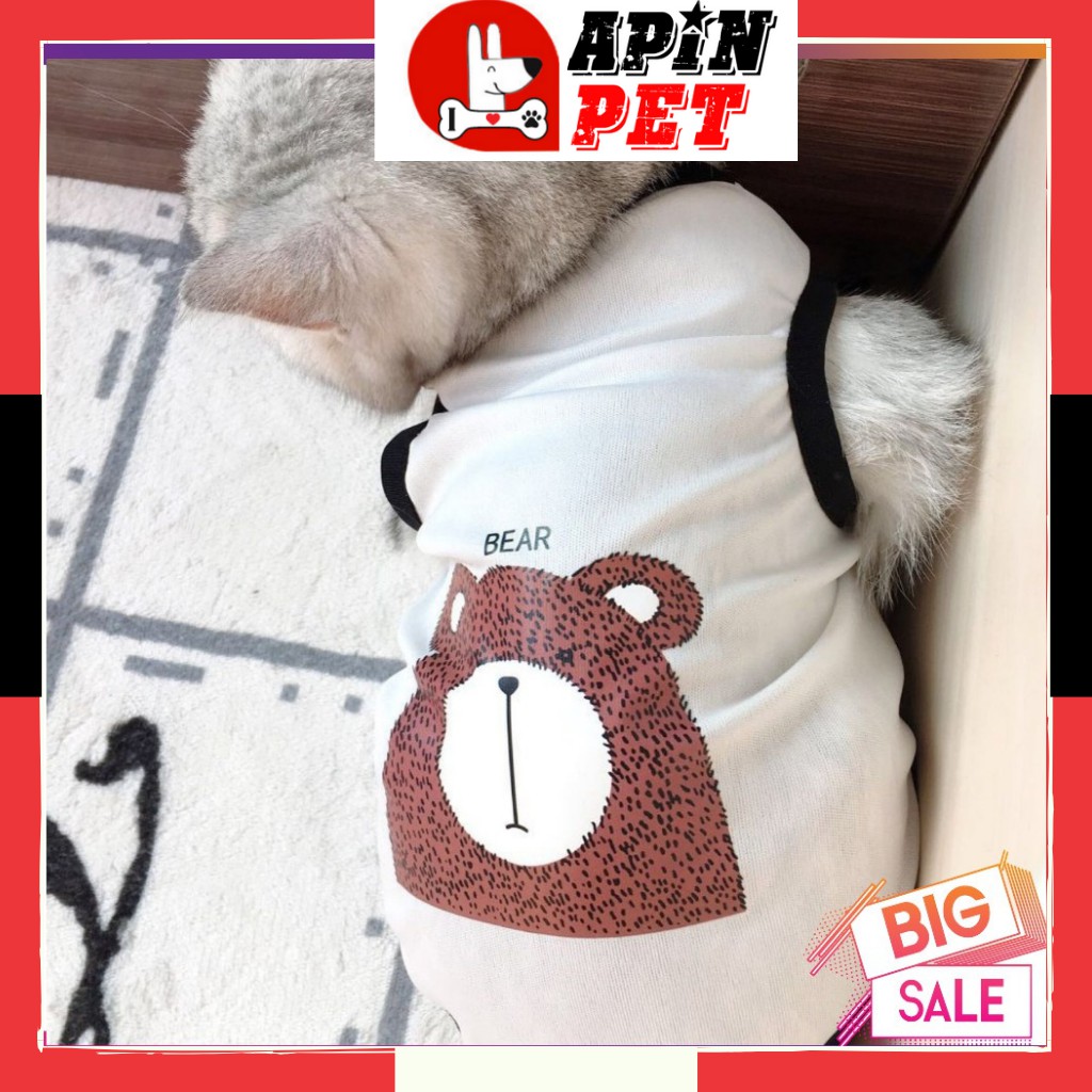 Áo Cho Thú Cưng Poodle Pug Hình Ảnh Dễ Thương Co Giãn Tốt Size XS-XL