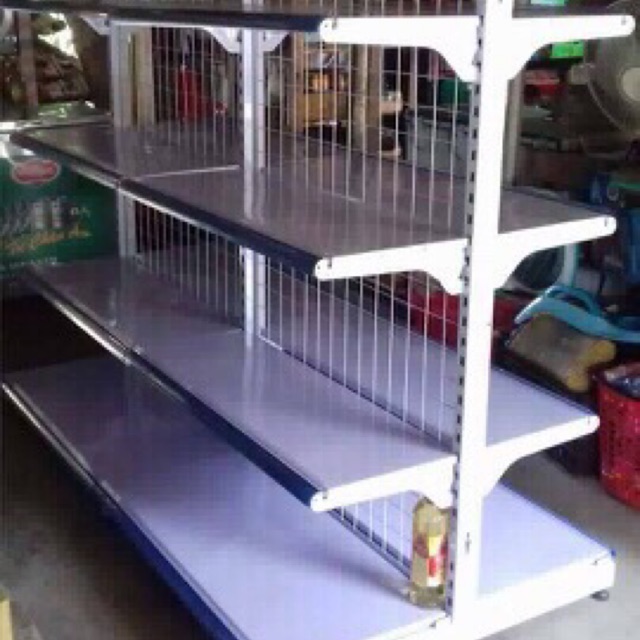 Kệ đôi 2 mặt giữa nhà cao 1m5 dài 90cm 4 tầng