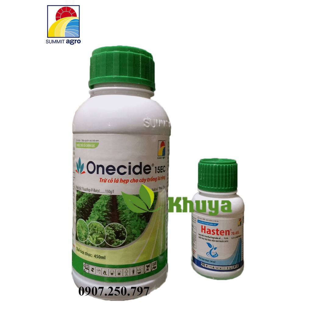 Thuốc trừ cỏ chọn lọc Onecide 15EC 450ml Diệt cỏ trong rau màu Tặng kèm phụ trợ