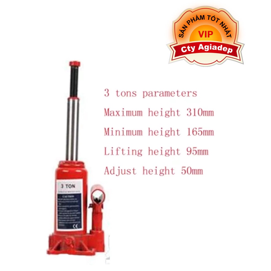 kích thủy lực cứu hộ sửa chữa ô tô 3 tấn - Agiadep.com