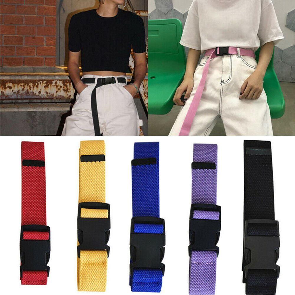 Thắt Lưng Unisex Vải Bố Nhiều Màu Sắc Phong Cách Vintage