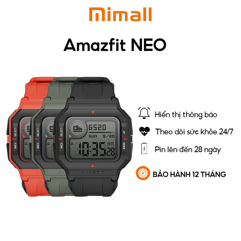 Đồng hồ thông minh Amazfit NEO - PHÂN PHỐI CHÍNH HÃNG thumbnail