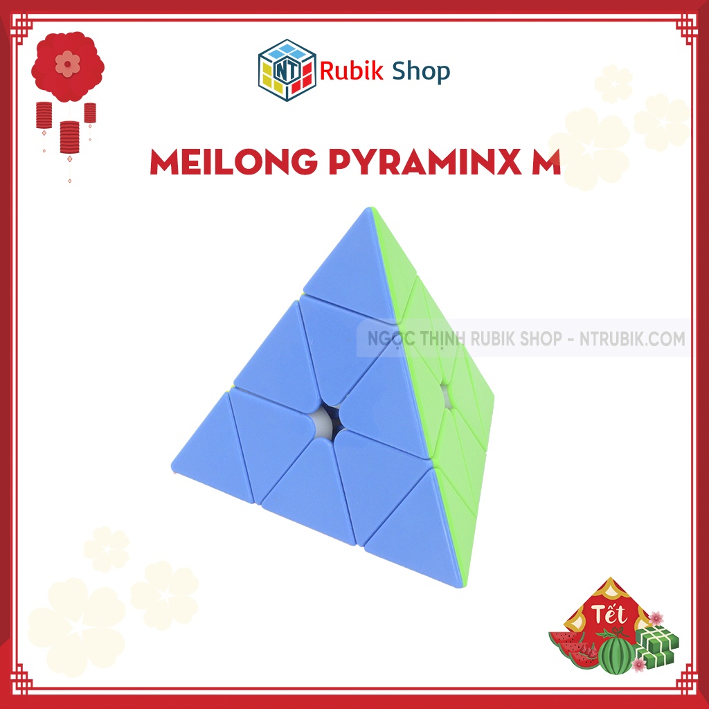 Rubik Pyraminx MoYu MeiLong M Pyraminx Magnetic Series Rubic Tam Giác Stickerless Pyramid Có Nam Châm