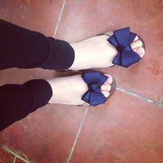 Giày nơ trơn