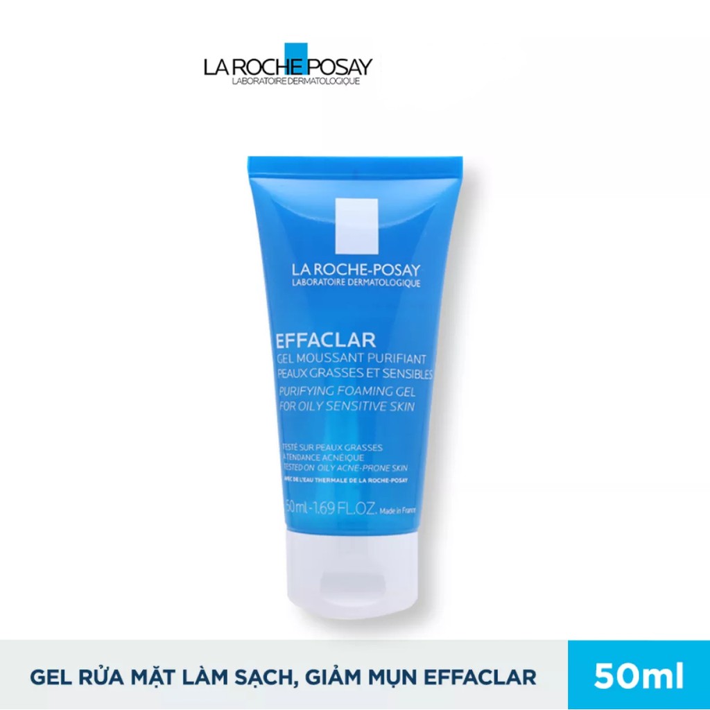 Bộ 2 sản phẩm (Gel rửa mặt 50 ml + Gel làm sạch tế bào chết 50 ml) La Roche-Posay dành cho da nhạy cảm nhiều loại