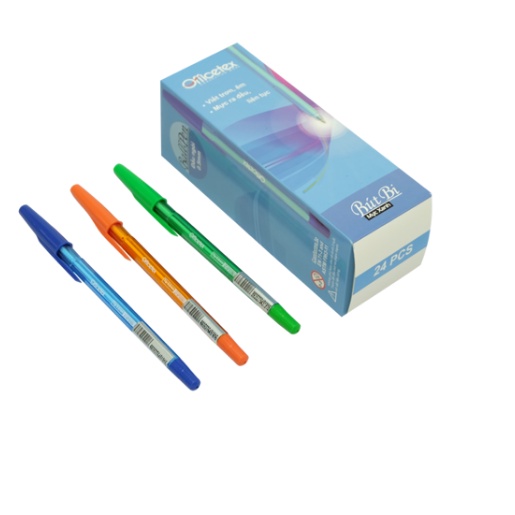 Hộp 24 Cây Bút Bi Mực Xanh Officetex - OT-BP009BU - 8935276452104