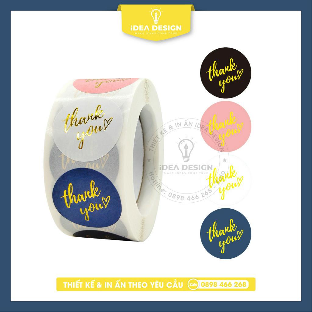 [ NHIỀU MÀU ] Sticker Thank You, Tem Cảm ơn in nhũ sang trọng - Size nhỏ 2.5cm - Dùng để dán nhiều loại