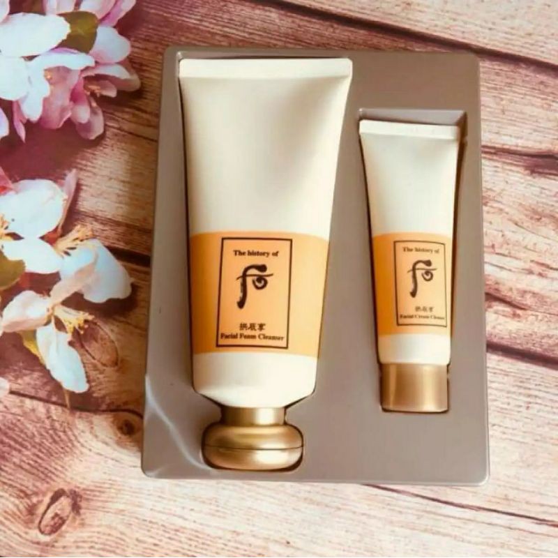 Set Sữa rửa mặt dưỡng ẩm chống lão hóa Whoo Jin Yang Facial Foam Cleanser
